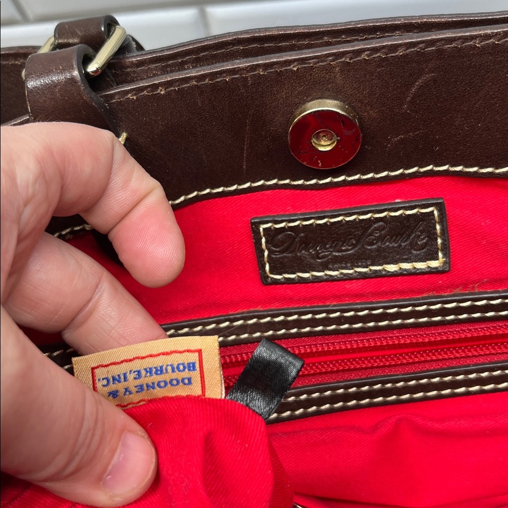 Dooney & Bourke Dark Brown Lizard-Embossed Satchel with Matching Wallet - Picture 4 of 13